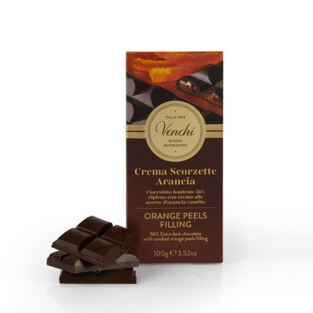 Dunkler Schokoladenriegel mit Orangenfüllung, 100 g
