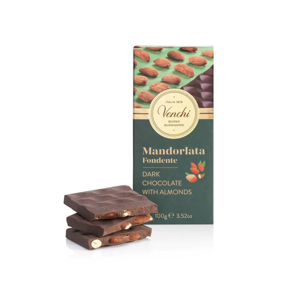 Dark Chocolate Bar with Almonds 100 g