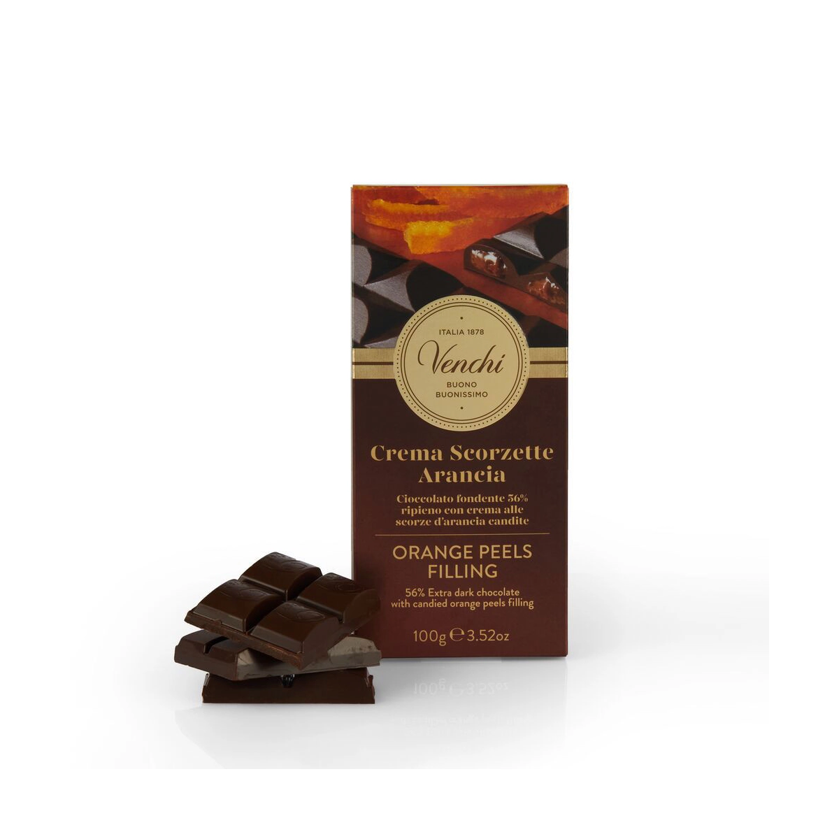 Tavoletta Fondente Ripiena Arancia 100 g